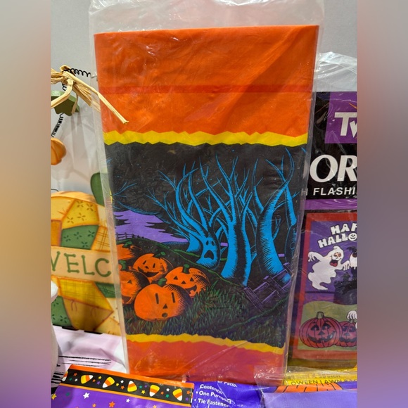 Vintage 1990s Halloween Decoration lot with hallmark Ghost Plush and NIP decor - Picture 4 of 14